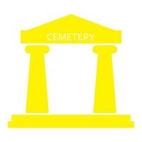 begraafplaats op witte achtergrond vector