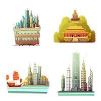 hong kong 2x2 ontwerpconcept vector