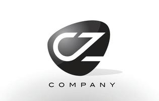 cz-logo. brief ontwerp vector. vector