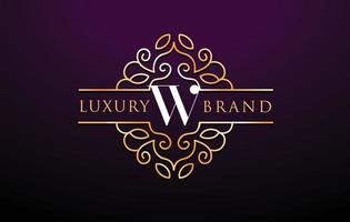 w letter logo luxe.royal monogram ontwerp vector