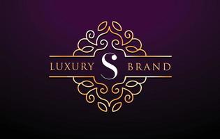 s letter logo luxe.royal monogram ontwerp vector