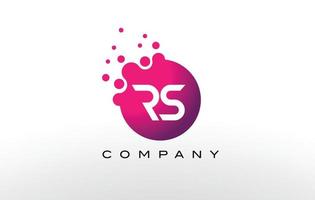 rs letter dots logo-ontwerp met creatieve trendy bubbels. vector