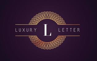 l luxe letterlogo. gouden koninklijke vector. vector