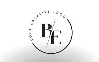 be serif letter logo-ontwerp met creatieve doorsneden snit. vector