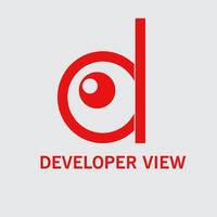 ontwikkelaar weergave logo sjabloonontwerp. vector