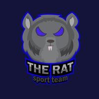 rat esports sjabloon logo. rat mascotte sjabloon logo vector