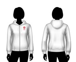 Sweatshirt met capuchon voor dames vector