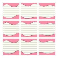 een puzzelsjabloon voor berichten op sociale netwerken. papier met lijnen, roze vormen. vector