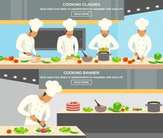 Cook Beroep Banners Set vector