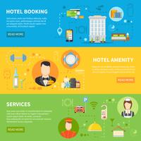 Hotelservice Banners Set vector