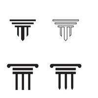pijler logo sjabloon kolom vectorillustratie vector