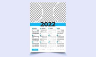 wandkalender ontwerp2022 vector