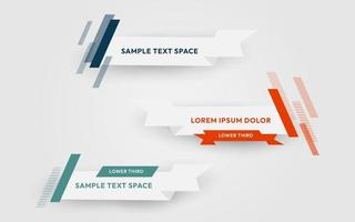 modern geometrisch lager derde vectorbannersjabloonontwerp vector