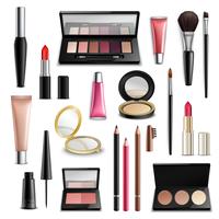 Make-up cosmetica-accessoires Realistic.Items-collectie vector