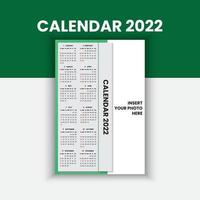 kalenderjaar 2022 met foto's en eenvoudig elegant ontwerp 2 vector