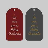 kerstuitverkooptags ingesteld voor winkelpromoties in het kerstseizoen hangend met belettering. vector