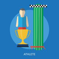 Atleet Conceptuele afbeelding ontwerp vector