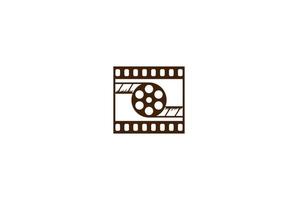 bioscoop filmstrip film strepen spoel filmproductie logo ontwerp vector