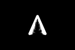 eenvoudige minimalistische noordelijke driehoek pijl dennen spar ceder groenblijvende lariks boom logo ontwerp vector