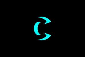 eenvoudige minimalistische eerste letter c logo ontwerp vector