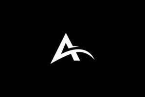 eenvoudige minimalistische eerste letter een monogram logo ontwerp vector