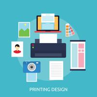 Printing Design Conceptuele afbeelding ontwerp vector