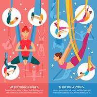 Aero Yoga-bannerset vector