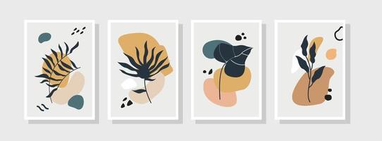 abstract plant art design voor print, cover, behang, minimal wall art en natuurlijk. vectorillustratie. vector