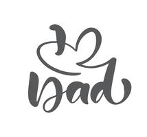 Ik hou van papa belettering zwarte vector kalligrafie tekst voor Happy Fathers Day. Moderne vintage letters met de hand geschreven zin. Beste vader ooit illustratie