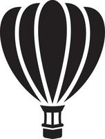 hete luchtballon silhouet vector