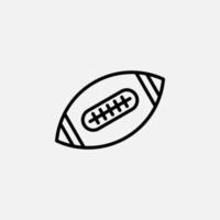 rugby, Amerikaans voetbal, bal lijn pictogram, vector, illustratie, logo sjabloon. geschikt voor vele doeleinden. vector