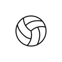 volleybal, sport, bal lijn pictogram, vector, illustratie, logo sjabloon. geschikt voor vele doeleinden. vector