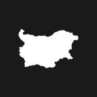 kaart van bulgarije op zwarte achtergrond vector