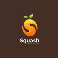 squash sinaasappelsap smoothies logo icoon in letter s vorm vector