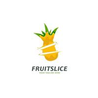 vers gesneden ananas ananas fruit logo pictogrammalplaatje vector