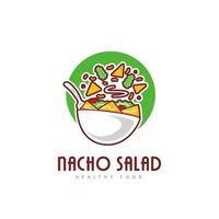 vers taco nacho slakom logo in leuke stijl logo afbeelding vector