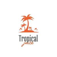 tropisch sinaasappeleiland sap logo pictogrammalplaatje vector