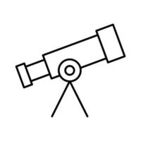 telescoop lijn icoon, goed voor media leren, kleuren enz. ontwerpsjabloon vector