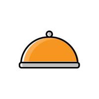 restaurant platte pictogram. ontwerpsjabloon vector