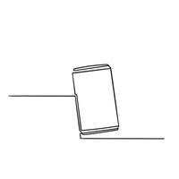 handgetekende aluminium blikjes. lege lijntekeningen kunnen bier drinken frisdrank water sap verpakking lege mock up doodle container vector sjabloon