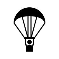Paragliding Glyph Black pictogram vector