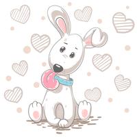 Leuke hond cartoon. Baby illustratie. vector