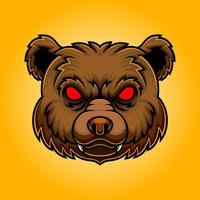 boos beer hoofd mascotte logo afbeelding vector