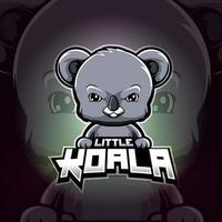 koala mascotte esport logo ontwerp vector