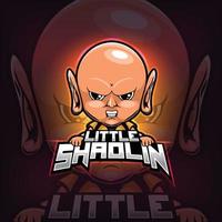 shaolin mascotte esport logo ontwerp vector