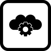 Cloud instellingen pictogram ontwerp vector