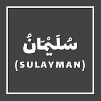 sulayman - namen van profeten in de islam vector