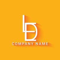 creatieve brief led logo ontwerpsjabloon, initialen logo, minimalistisch logo, plat logo-ontwerp vector