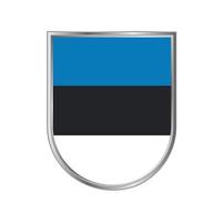 Estland vlag met zilveren frame vector design
