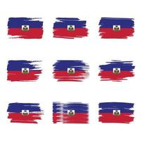 haïti vlag penseelstreken geschilderd vector
